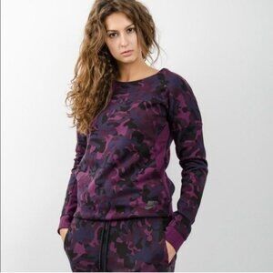 Nike Purple Camo Tech Fleece Crew Neck Sweater - XS